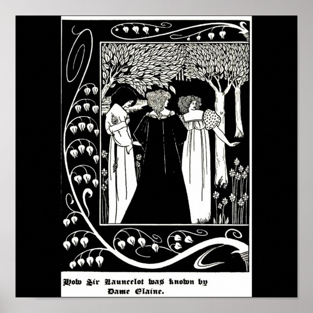 Pôster Ilustração poster-Vintage-Aubrey Beardsley 5 (Frente)