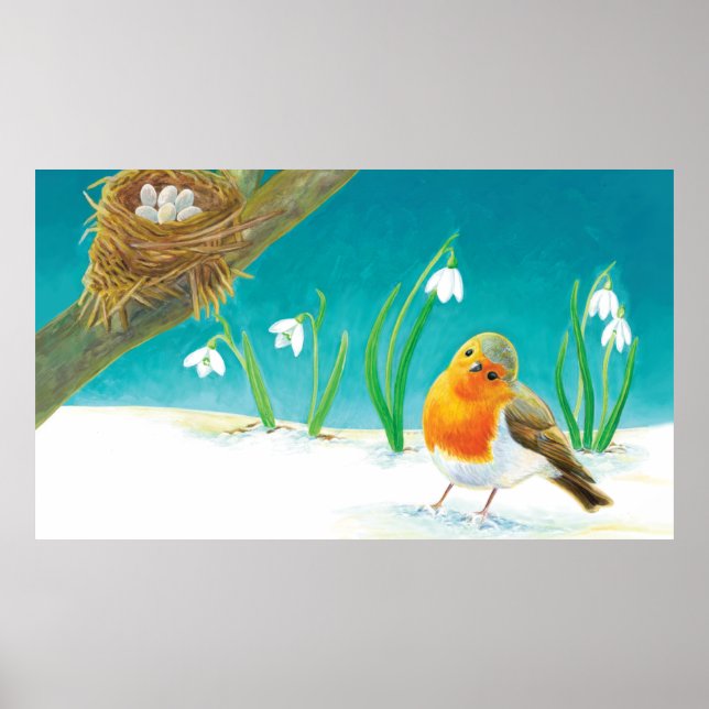 Poster Ilustração Red Robin (Frente)