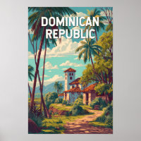 Ilustração República Dominicana Arte de Viagem Vin