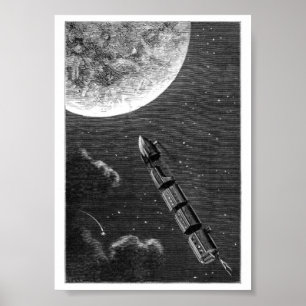 Poster Ilustração Surrealista do Livro Vintage