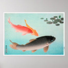 Poster Ilustração Vintage Carp