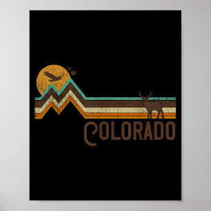 Poster Ilustração Vintage Colorado Homens Mulheres 70