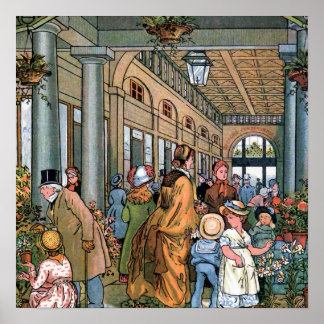 Pôster Ilustração Vintage "Covent Garden, Londres"