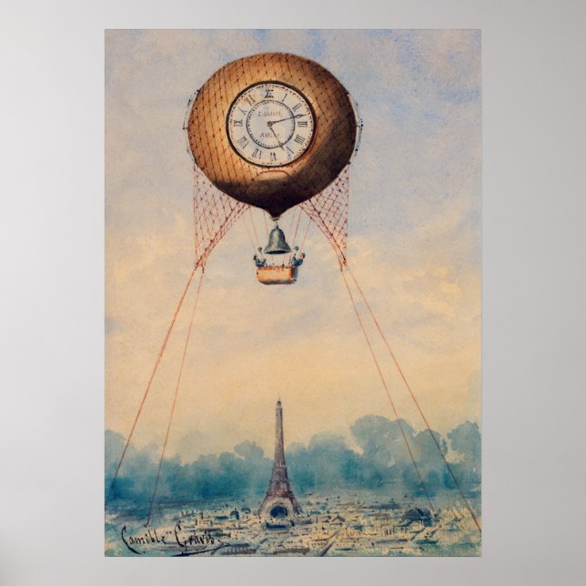 Poster Ilustração Vintage France (Frente)