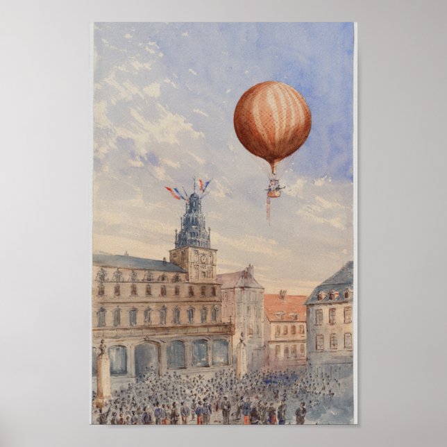 Poster Ilustração Vintage France (Frente)