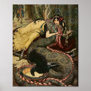 Poster Ilustração Vintage Frank C. Pape Cartaz