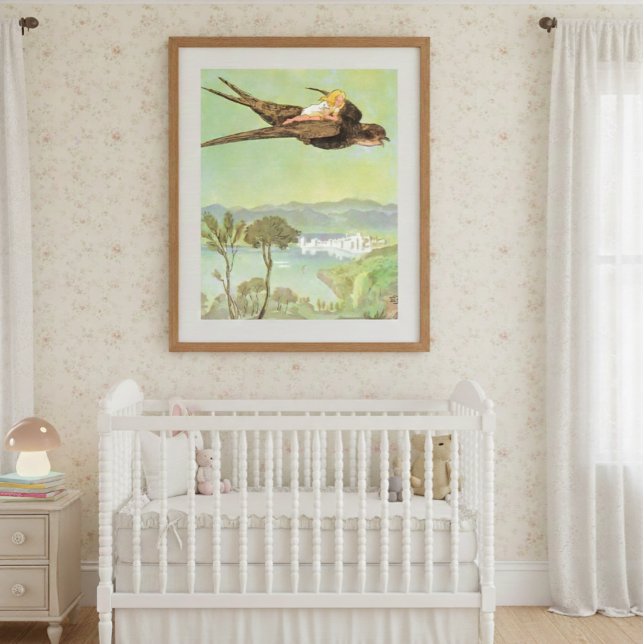 Poster Ilustração Vintage Thumbelina por Elsa Beskow (Criador carregado)