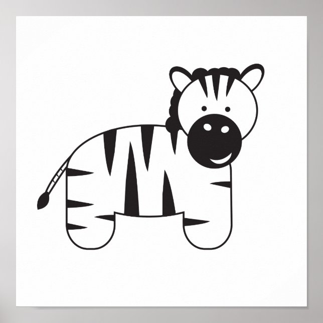 Poster Ilustração ZEBRA de Lorena Depante (Frente)