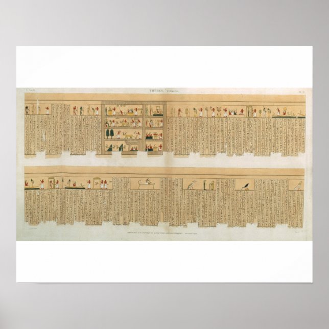 Poster Ilustrações de um manuscrito Pampus com hierogia (Frente)