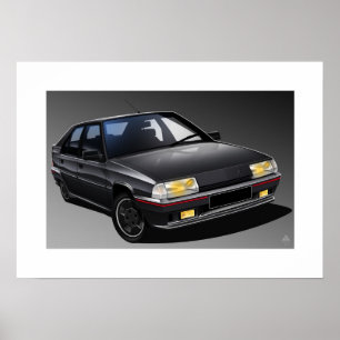 Poster ilustrado 16V de Citroen BX