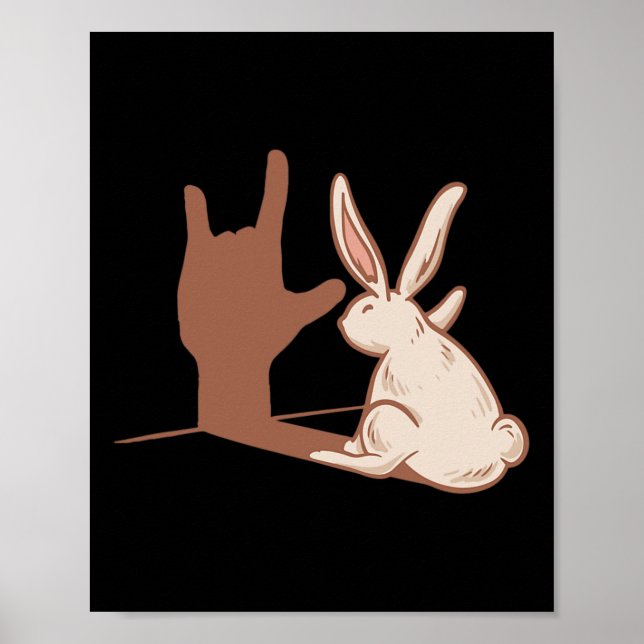 Poster Ily Rabbit Gestual Asl Surdo Perda Auditiva Consci (Frente)