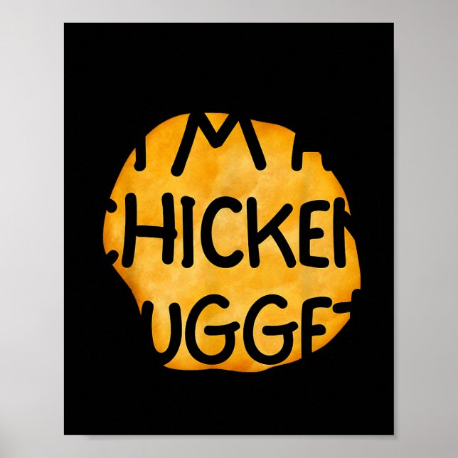 Poster I'm A Chicken Nugget Funny Lazy Easy Halloween Cos (Frente)