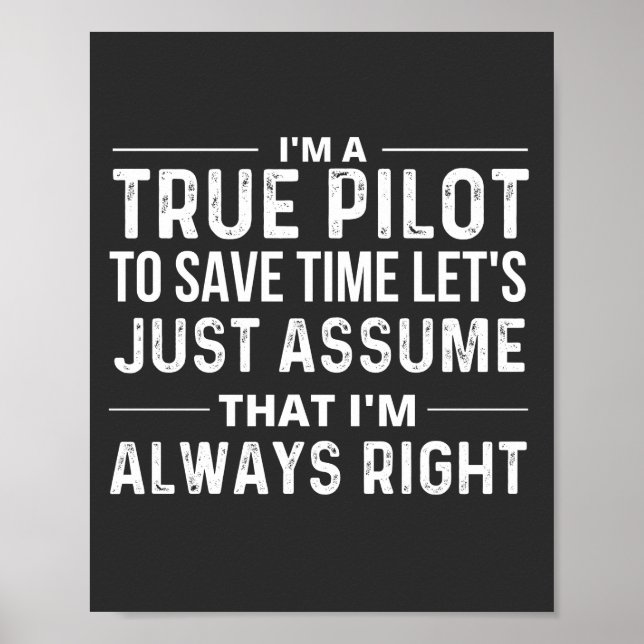 Poster I'm a Pilot - To save time let's just assume that (Frente)