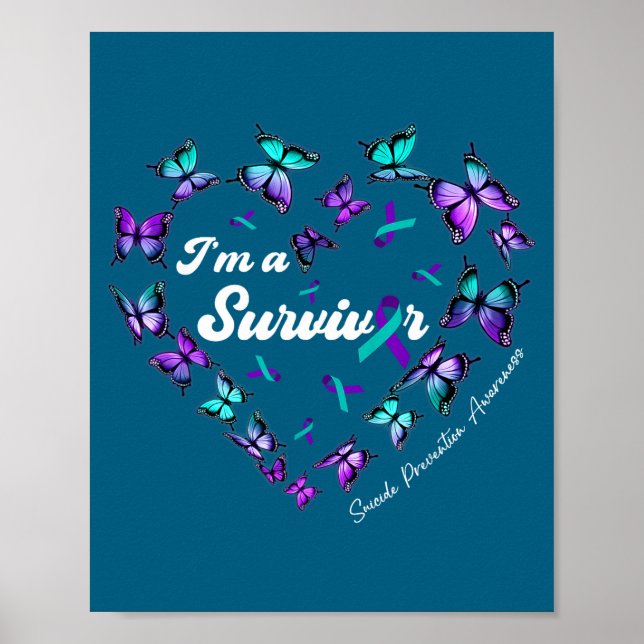 Poster I'm A Survivor Suicide Prevention Awareness Butter (Frente)