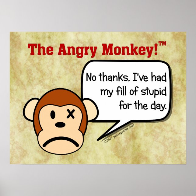 Poster I'm done dealing with stupid people for the day (Frente)