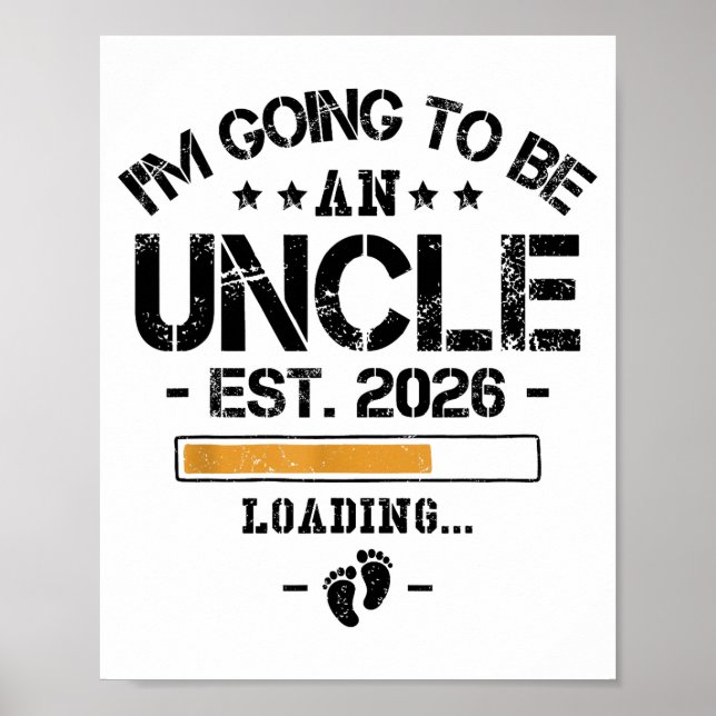 Poster I'm Going To Be An Uncle 2026 - New Baby Announcem (Frente)