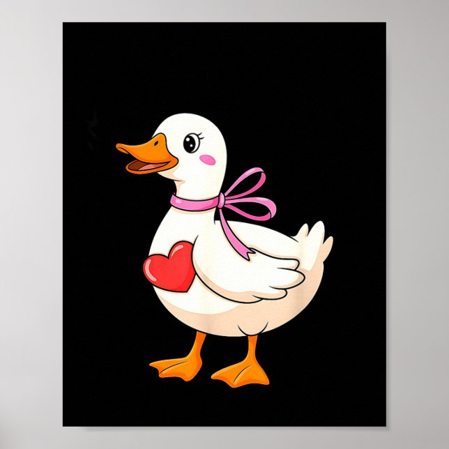 Poster I'm Goosey For You Coquette Valentine Goose  (Frente)