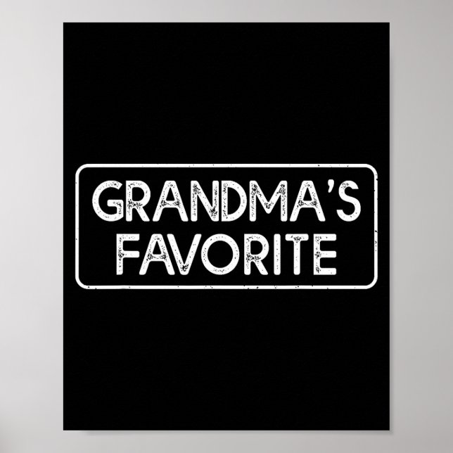 Poster I'm Grandma's Favorite Funny Grandson Granddaughte (Frente)