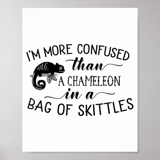 Poster I'm More Confused Than A Chameleon In Bag Of Skitt (Frente)
