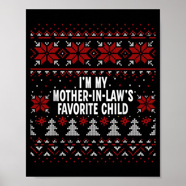 Poster I'm My Mother-in-law's Favorite Child Funny Christ (Frente)