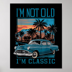 Poster Im Não Antigo Im Clica Carro vintage Retro Sunset