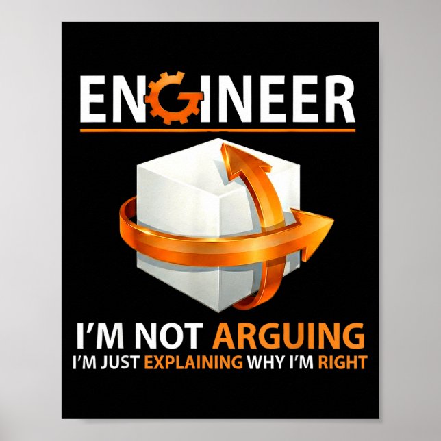 Poster I'm Not Arguing I'm Just Explaining Why I'm Right  (Frente)