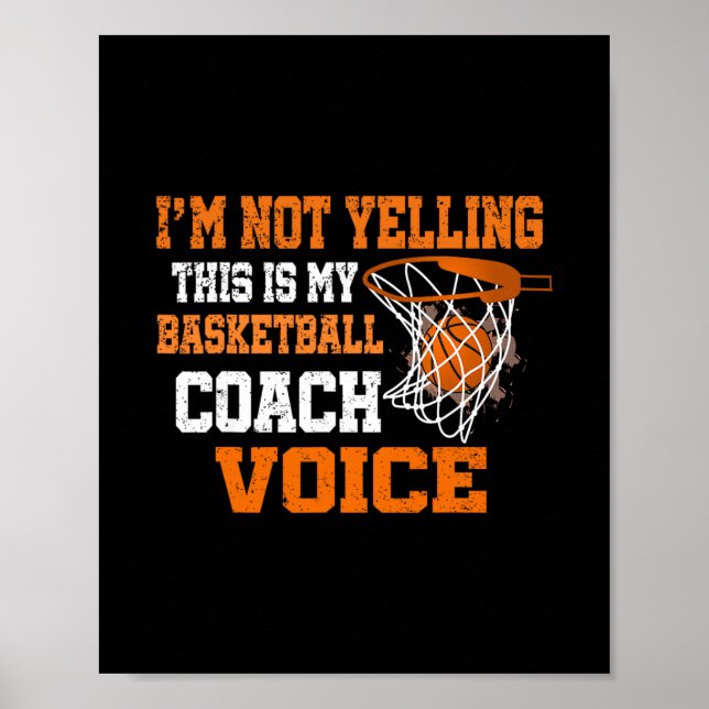 Poster I'm Not Yelling This Is My Sketll Coach Voice  (Frente)