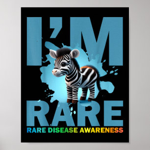 Poster Im Raros, Zebra Cuta Para Sensibilização Rara Para
