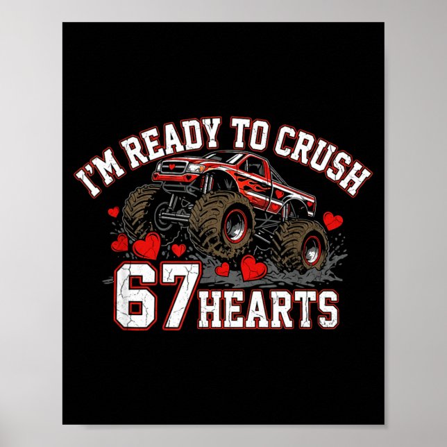 Poster I'm Ready To Crush 67 Hearts Kids Valentine Day  (Frente)