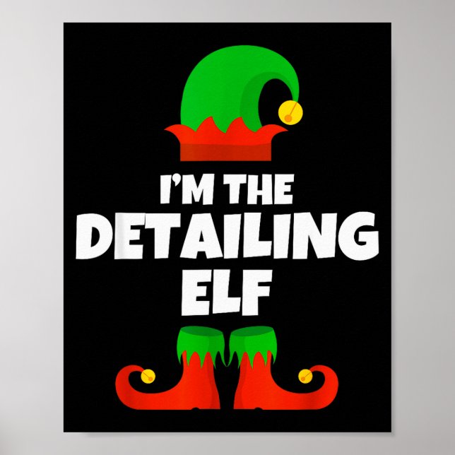 Poster I'm The Detailing Elf Family Pajama Christmas Deta (Frente)