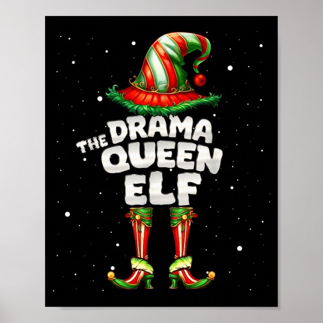 Poster I'm The Drama Queen Elf Family Matching Group Chri (Frente)