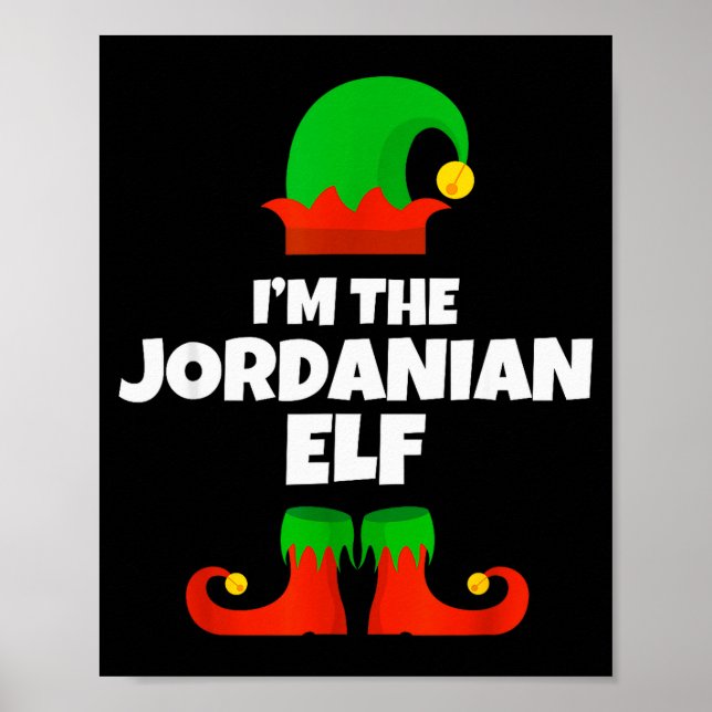 Poster I'm The Jordanian Elf Family Pajama Christmas Funn (Frente)