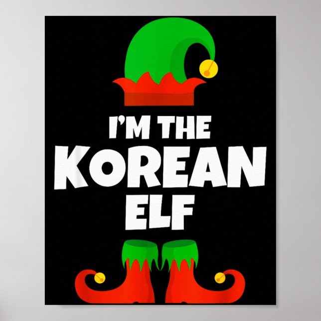 Poster I'm The Korean Elf Family Pajama Christmas Funny K (Frente)