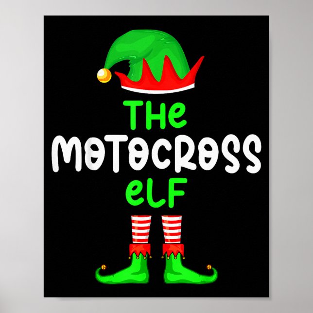 Poster I'm The Motocross Elf Dirt Bike Christmas Matching (Frente)