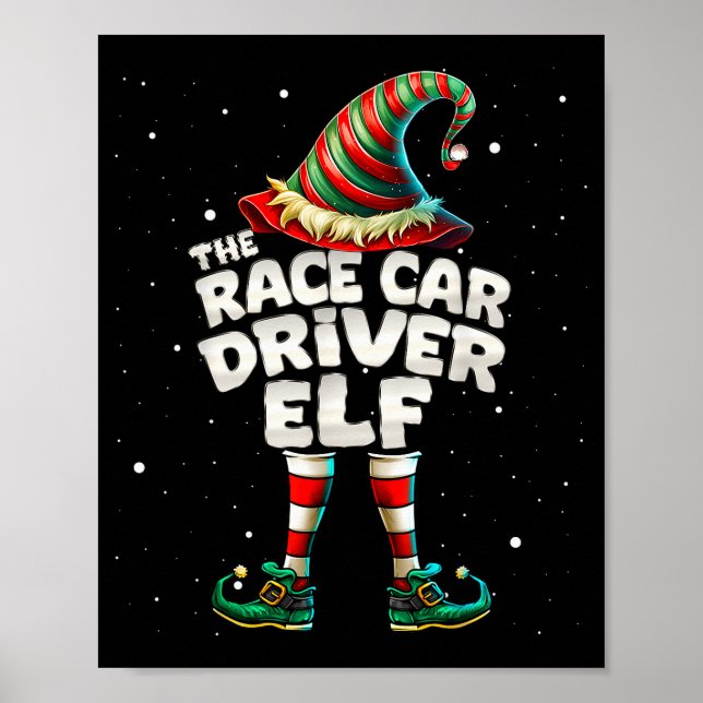 Poster I'm The Race Car Driver Elf Family Matching Group  (Frente)