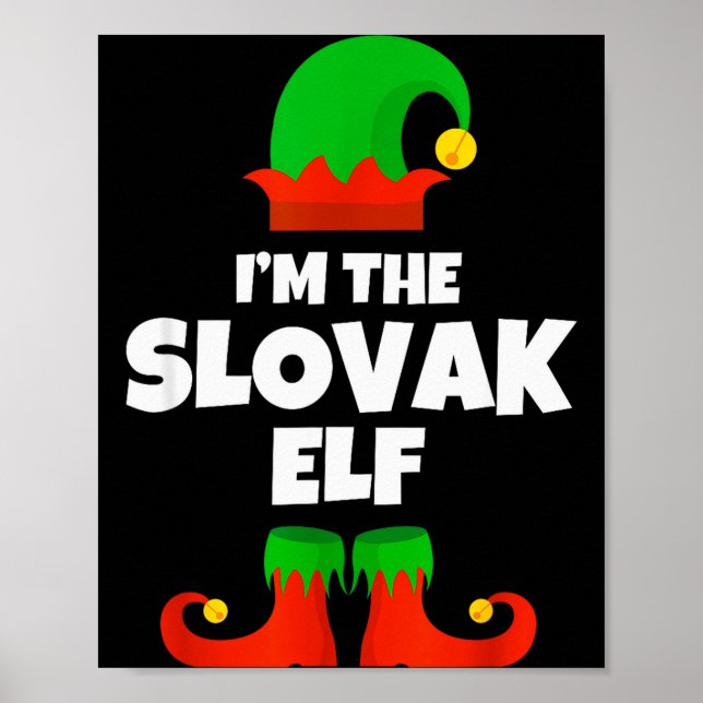 Poster I'm The Slovak Elf Family Pajama Christmas Funny S (Frente)