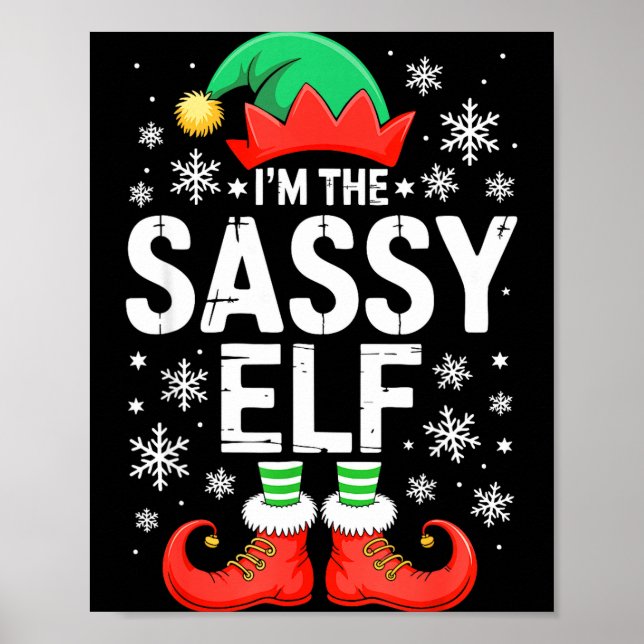 Poster I'm The Sy Elf Shirt Family Matching Christmas Cos (Frente)