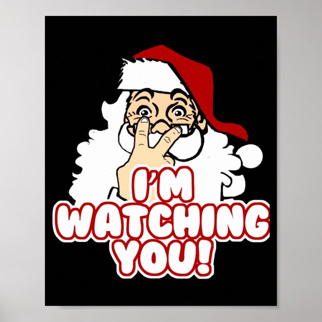Poster Im Watching You Christmas Santa Claus  (Frente)