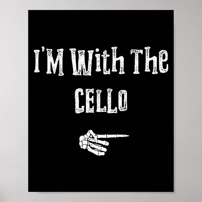 Poster I'm With Cello Halloween Costume Funny Couples Mat (Frente)
