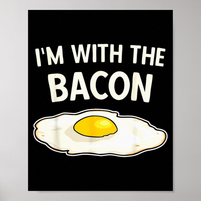 Poster I'm With The Bacon Eggs Easy Halloween Matching Co (Frente)
