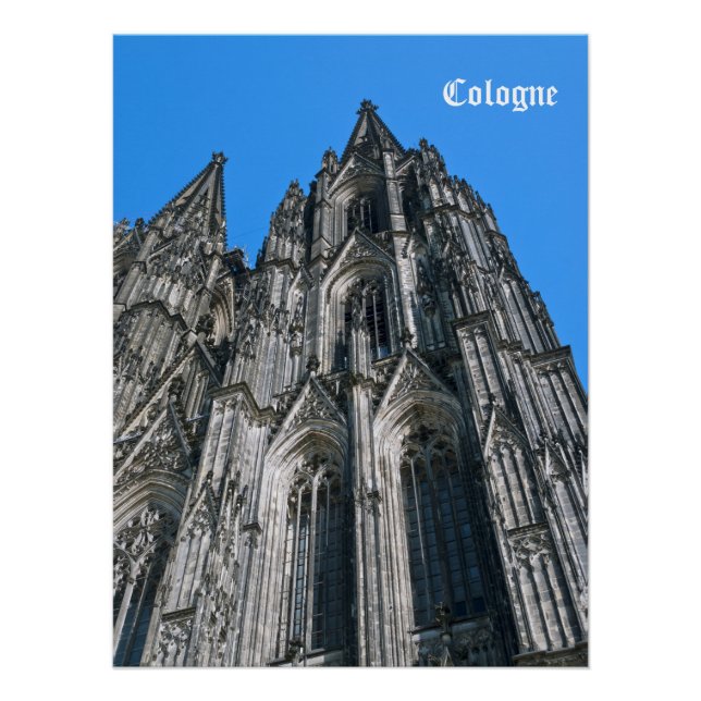 Pôster Ímã Flexível Premium da Catedral de Colônia (Frente)