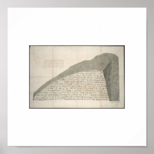 Poster Imagem 1810 de Heiroglyphs da pedra de Rosetta