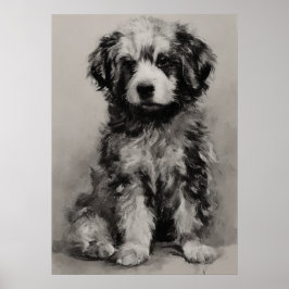 Poster Imagem Ai, Esboço De Carvão. Cuppy