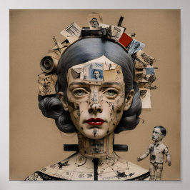 Poster Imagem AI surrealista de Odd Doll 004 P