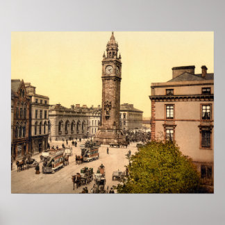 Pôster Imagem antiga da Rua Belfast, 1890, Albert Memoria