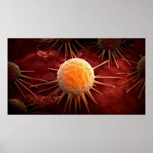 Pôster Imagem conceptual do vírus 1 do cancer