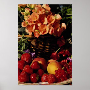 Poster Imagem da fruta e das flores