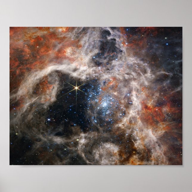 Poster Imagem da Nebula Tarantula do JWST (Frente)