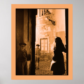 Pôster Imagem da rua Vintage em Alfama