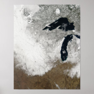 Pôster imagem da Verdadeiro-cor da neve